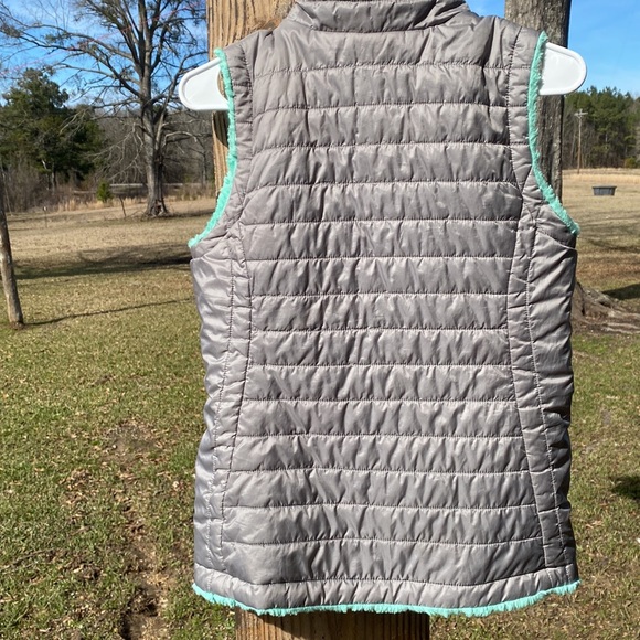 The North Face reversible grey/mint green vest - Picture 3 of 4